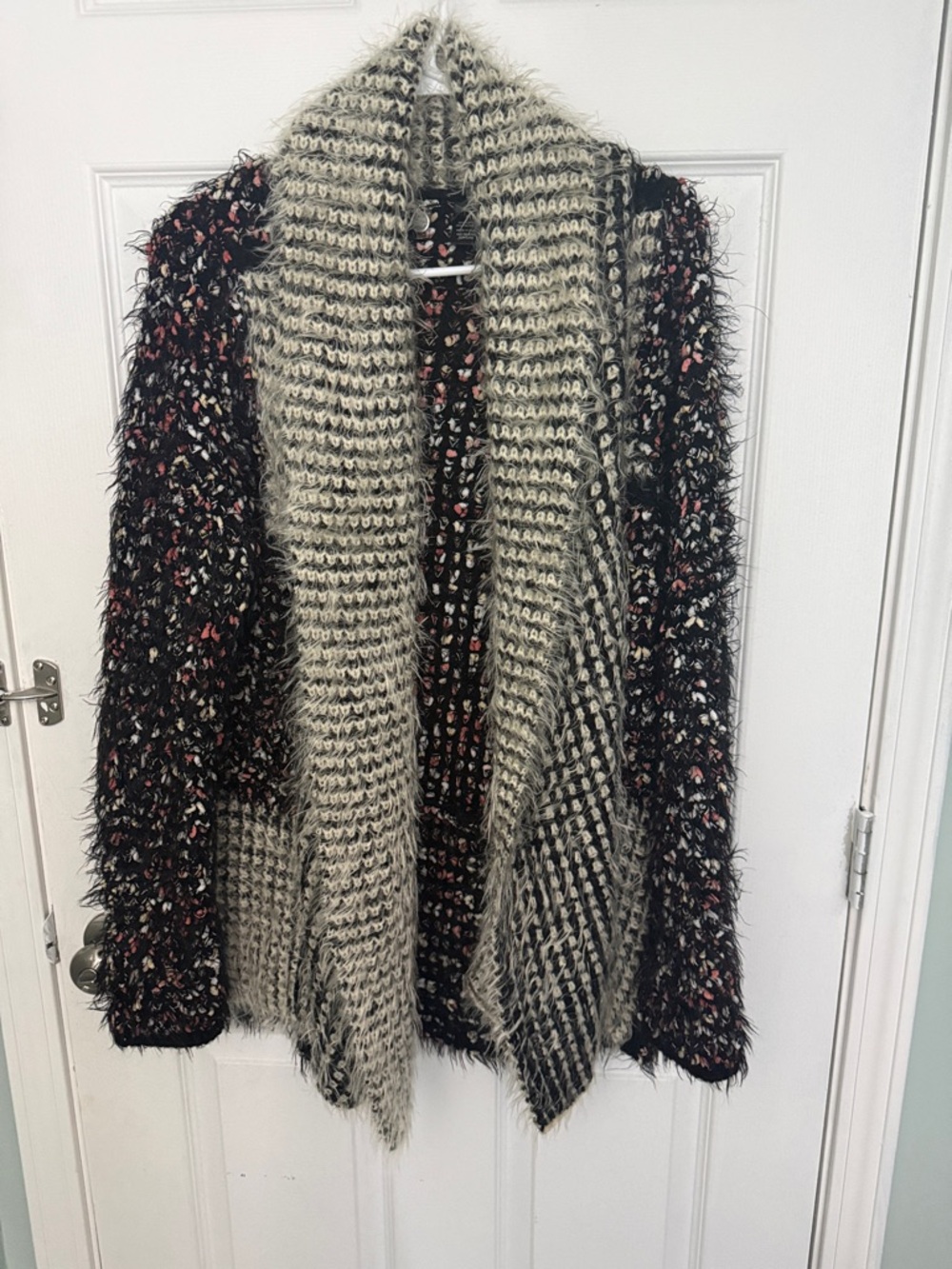 BKE Boutique Open Knit Sweater with Multicolor Accents
